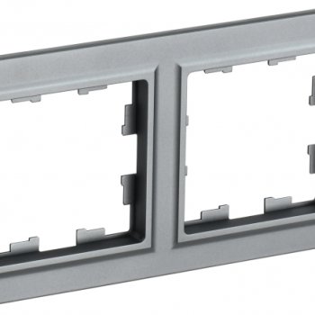 Рамка 2-ая сталь IEK Brite (10/100)