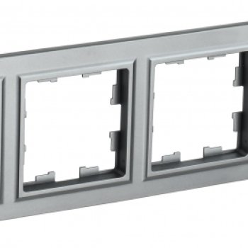 Рамка 4-ая сталь IEK Brite (10/100)