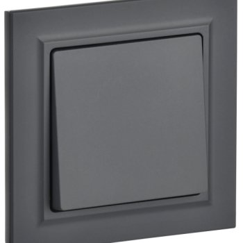 Выкл 1кл графит IEK Brite (10/100)