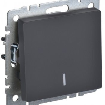 Выкл 1кл подсв механизм графит IEK Brite (10/100)