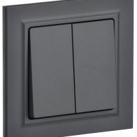 Выкл 2кл графит IEK Brite (10/100)