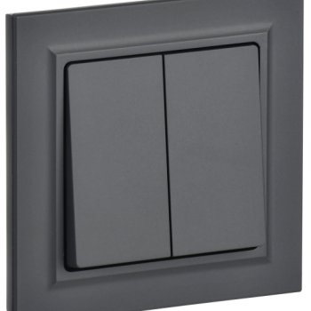 Выкл 2кл графит IEK Brite (10/100)