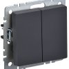 Выкл 2кл механизм графит IEK Brite (10/100)
