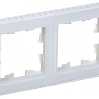 Рамка 2-ая стекло белый IEK Brite