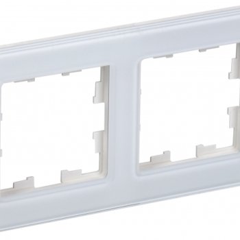 Рамка 2-ая стекло белый IEK Brite