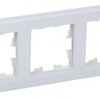 Рамка 3-ая стекло белый IEK Brite