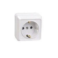 Розетка IEK Октава 1-ая белый с/з (30/360)