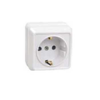 Розетка IEK Октава 1-ая белый с/з (30/360)