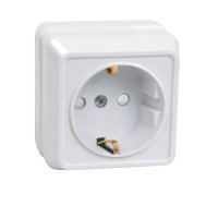 Розетка IEK Октава 1-ая бел. с/з шторки (30/360)