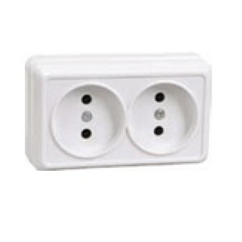 Розетка IEK Октава 2-ая белый б/з (24/288)