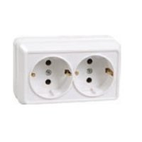 Розетка IEK Октава 2-ая белый с/з (18/216)