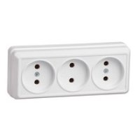 Розетка IEK Октава 3-ая белый б/з (24/288)