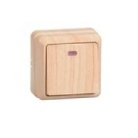 Выключатель IEK Октава 1кл. сосна подсветка (36/432)