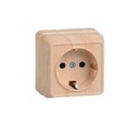 Розетка IEK Октава 1-ая сосна с/з (30/360)