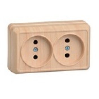 Розетка IEK Октава 2-ая сосна б/з (24/288)