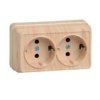 Розетка IEK Октава 2-ая сосна с/з (18/216)