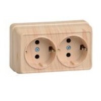 Розетка IEK Октава 2-ая сосна с/з (18/216)