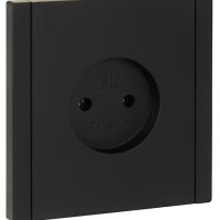 Роз. 1-ая без з/к без з/ш в/к 10А FP118 черный IEK FORTE&PIANO (1/100)