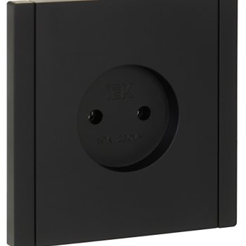 Роз. 1-ая без з/к без з/ш в/к 10А FP118 черный IEK FORTE&PIANO (1/100)