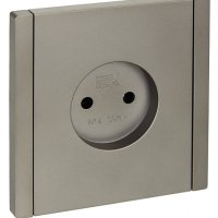 Роз. 1-ая без з/к без з/ш в/к 10А FP518 сталь IEK FORTE&PIANO (1/100)