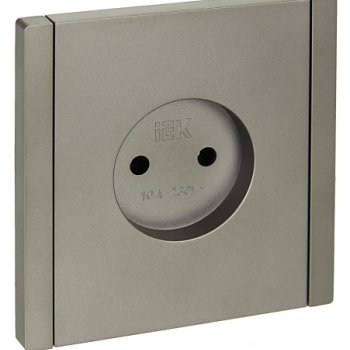 Роз. 1-ая без з/к без з/ш в/к 10А FP518 сталь IEK FORTE&PIANO (1/100)