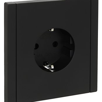 Роз. 1-ая с з/к без з/ш в/к 16А FP116 черный IEK FORTE&PIANO (1/100)