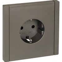 Роз. 1-ая с з/к без з/ш в/к 16А FP516 сталь IEK FORTE&PIANO (1/100)