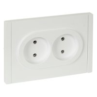 Роз. 2-ая без з/к з/ш б/к 10А FP226 белый IEK FORTE&PIANO (1/100)