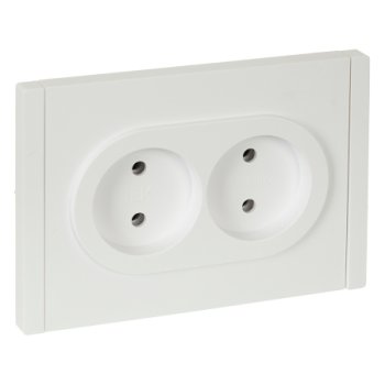 Роз. 2-ая без з/к з/ш б/к 10А FP226 белый IEK FORTE&PIANO (1/100)