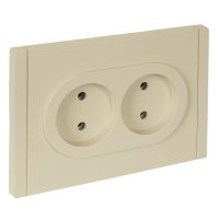 Роз. 2-ая без з/к з/ш б/к 10А FP426 ваниль IEK FORTE&PIANO (1/100)