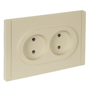 Роз. 2-ая без з/к з/ш б/к 10А FP426 ваниль IEK FORTE&PIANO (1/100)