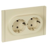 Роз. 2-ая с з/к без з/ш б/к 16А FP424 ваниль IEK FORTE&PIANO (1/100)