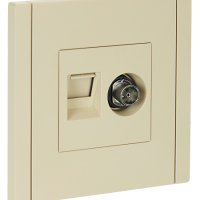 Роз. двойная TV+RJ45 кат.5E FP436 ваниль IEK FORTE&PIANO (1/100)