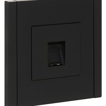 Роз. комп. RJ45 кат.5E FP132 черный IEK FORTE&PIANO (1/100)