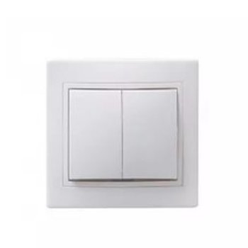 Выключатель IEK Кварта 2кл. белый (10/200)
