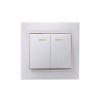 Выключатель IEK Кварта 2кл. белый подсветка (10/200)