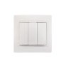 Выключатель IEK Кварта 3кл. белый (10/200)