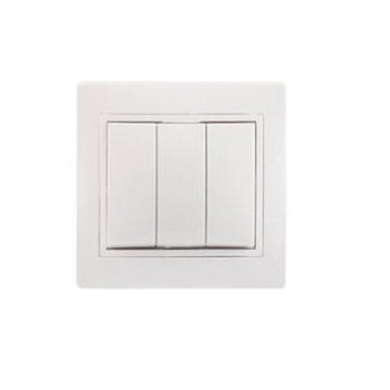 Выключатель IEK Кварта 3кл. белый (10/200)