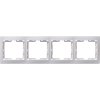 Рамка IEK Кварта белая 4-ая (19/380)