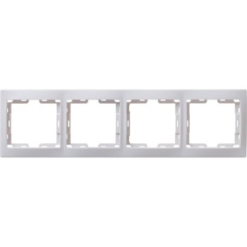 Рамка IEK Кварта белая 4-ая (19/380)