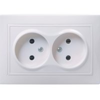 Розетка IEK Кварта 2-ая белый б/з (9/180)