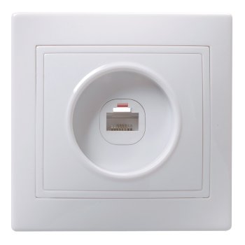 Розетка IEK Кварта RJ45 белая (10/200)
