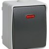 Выключатель IEK Форс 1кл. подсветка IP54 (10/100)