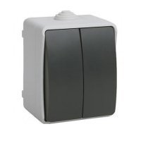 Выключатель IEK Форс 2кл. IP54 (10/100)