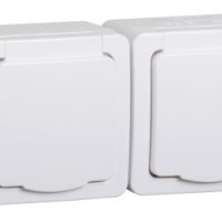 Розетка IEK Гермес 4-ая c/з IP54 белый/белый (4/40)
