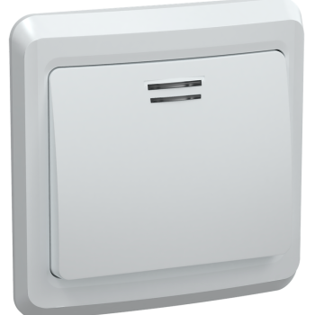 Выключатель IEK Вега 1кл. белый подсветка (50/200)