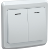 Выключатель IEK Вега 2кл. белый подсветка (50/200)