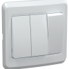 Выключатель IEK Вега 3кл. белый (50/200)