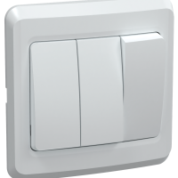 Выключатель IEK Вега 3кл. белый (50/200)