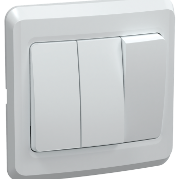 Выключатель IEK Вега 3кл. белый (50/200)